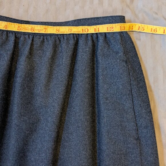 90s Vintage Sasson Designer Gray Wool Blend Jacket Skirt - Suit - Two Pieces - Picture 13 of 16